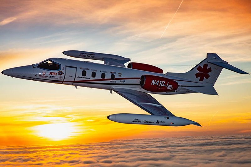 Southern Jet Parts and The Century Mission Learjet 23-003 Restoration Flying Sunset