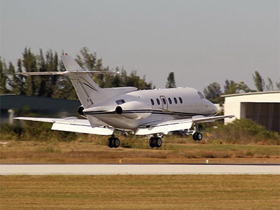 Hawker Private Jet Taking Off